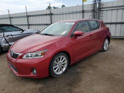 Salvage cars for sale from Copart Harleyville, SC: 2013 Lexus CT 200