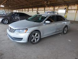 Salvage cars for sale at Phoenix, AZ auction: 2013 Volkswagen Passat SE