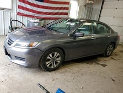 Salvage cars for sale from Copart Lyman, ME: 2014 Honda Accord LX