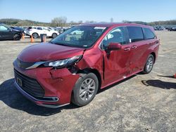 Salvage cars for sale at Mcfarland, WI auction: 2022 Toyota Sienna XLE