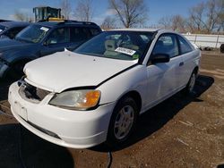Salvage cars for sale at Elgin, IL auction: 2001 Honda Civic LX