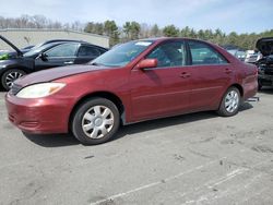 Salvage cars for sale at Exeter, RI auction: 2002 Toyota Camry LE