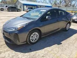 Salvage cars for sale from Copart Wichita, KS: 2019 Toyota Prius