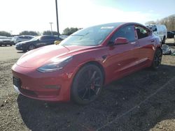 Salvage cars for sale at East Granby, CT auction: 2021 Tesla Model 3