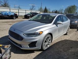 Salvage cars for sale at Lansing, MI auction: 2019 Ford Fusion SEL