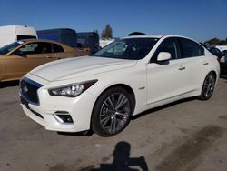 Salvage cars for sale at Vallejo, CA auction: 2018 Infiniti Q50 Hybrid Luxe