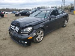 Salvage cars for sale from Copart Windsor, NJ: 2012 Mercedes-Benz C 250