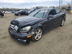 Mercedes-Benz c 250 salvage cars for sale: 2012 Mercedes-Benz C 250