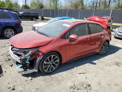 Salvage cars for sale at Waldorf, MD auction: 2020 Toyota Corolla SE