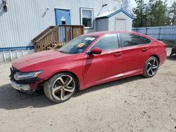 Salvage cars for sale from Copart Lyman, ME: 2018 Honda Accord Sport