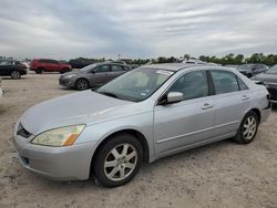 Salvage cars for sale at Houston, TX auction: 2005 Honda Accord EX