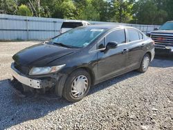 Salvage cars for sale from Copart Greenwell Springs, LA: 2013 Honda Civic LX