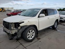 Salvage cars for sale at Grand Prairie, TX auction: 2012 Toyota Highlander Base