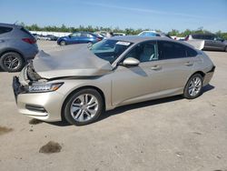 Salvage cars for sale at Fresno, CA auction: 2019 Honda Accord LX