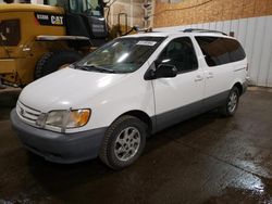 Toyota Sienna LE salvage cars for sale: 2001 Toyota Sienna LE