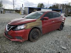 Nissan salvage cars for sale: 2016 Nissan Sentra S