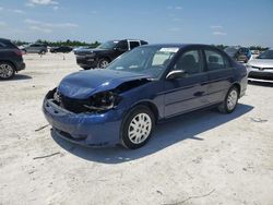 Honda Civic salvage cars for sale: 2004 Honda Civic LX