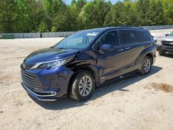 Salvage cars for sale at Gainesville, GA auction: 2021 Toyota Sienna XLE