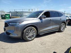 Salvage cars for sale at Dyer, IN auction: 2022 Acura MDX Advance