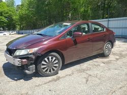 Salvage cars for sale from Copart Austell, GA: 2014 Honda Civic LX