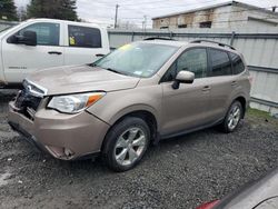 Salvage cars for sale from Copart Albany, NY: 2016 Subaru Forester 2.5I Limited