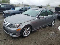 Salvage cars for sale from Copart Arlington, WA: 2013 Mercedes-Benz C 300 4matic