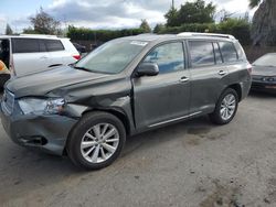 Salvage cars for sale from Copart San Martin, CA: 2010 Toyota Highlander Hybrid