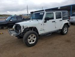 Salvage cars for sale at Colorado Springs, CO auction: 2015 Jeep Wrangler Unlimited Sahara