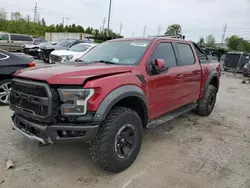 Salvage trucks for sale at Bridgeton, MO auction: 2017 Ford F150 Raptor