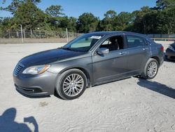 Salvage cars for sale from Copart Fort Pierce, FL: 2012 Chrysler 200 Limited