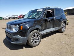 Jeep Renegade Limited salvage cars for sale: 2017 Jeep Renegade Limited