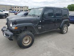 Salvage cars for sale from Copart Wilmer, TX: 2018 Jeep Wrangler Unlimited Sahara