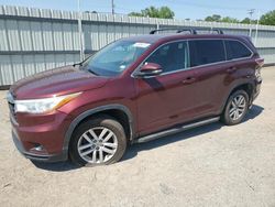 Salvage cars for sale from Copart Shreveport, LA: 2015 Toyota Highlander LE