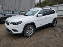 Salvage cars for sale at West Mifflin, PA auction: 2021 Jeep Cherokee Latitude Plus