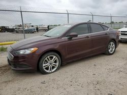 Salvage cars for sale at Houston, TX auction: 2018 Ford Fusion SE