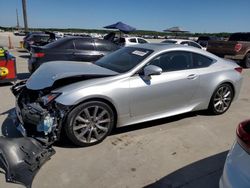 Salvage cars for sale at Grand Prairie, TX auction: 2016 Lexus RC 200T