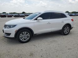 Salvage cars for sale at San Antonio, TX auction: 2018 Lincoln MKX Premiere