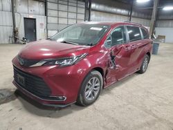 Salvage cars for sale at Des Moines, IA auction: 2021 Toyota Sienna XLE