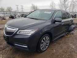 Salvage cars for sale at Elgin, IL auction: 2014 Acura MDX Technology