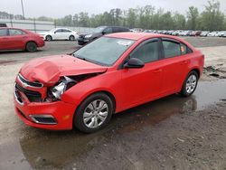 Salvage cars for sale at Lumberton, NC auction: 2015 Chevrolet Cruze LS