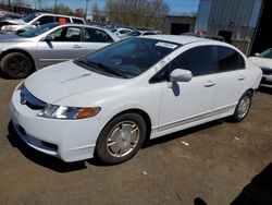 Salvage cars for sale at New Britain, CT auction: 2009 Honda Civic Hybrid