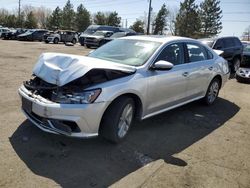 Salvage cars for sale at Denver, CO auction: 2018 Volkswagen Passat SE