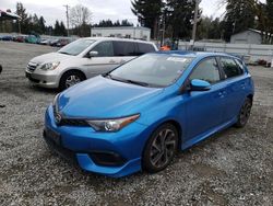 Salvage cars for sale from Copart Graham, WA: 2016 Scion IM