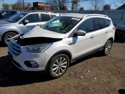 Salvage cars for sale at New Britain, CT auction: 2017 Ford Escape Titanium