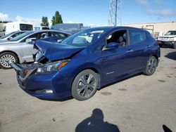 Salvage cars for sale at Hayward, CA auction: 2018 Nissan Leaf S