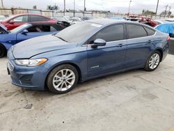 Salvage cars for sale at Los Angeles, CA auction: 2019 Ford Fusion SE