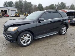 Salvage cars for sale at Mendon, MA auction: 2015 Mercedes-Benz ML 350 4matic