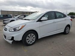 Salvage cars for sale at Wilmer, TX auction: 2017 Hyundai Accent SE