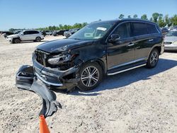 Salvage cars for sale at Houston, TX auction: 2017 Infiniti QX60