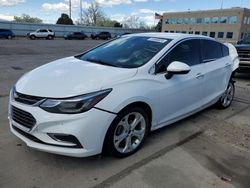 Salvage cars for sale from Copart Littleton, CO: 2017 Chevrolet Cruze Premier